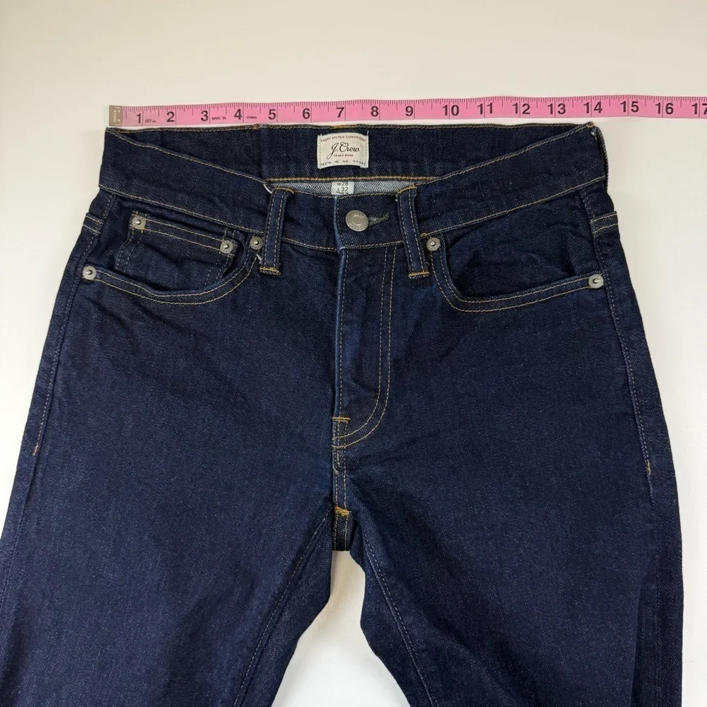J Crew Jeans Mens 28x32 Dark Indigo 484 Slim Kurabo Japanese Fabric Denim Pants